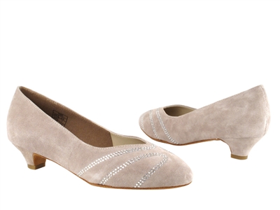 Style CD5504 Grey Suede Cuban Heel - Ladies Dance Shoes | Blue Moon Ballroom Dance Supply