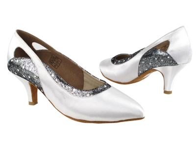 Style CD5505 White Satin - Ladies Dance Shoes | Blue Moon Ballroom Dance Supply