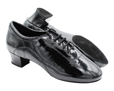 VF CD9320 Black Patent Split Sole Latin Heel - Men's Dance Shoes | Blue Moon Ballroom Dance Supply