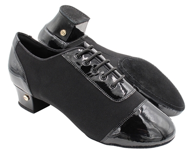 VF CD9320 Black Leather Split Sole Latin Heel - Men's Dance Shoes | Blue Moon Ballroom Dance Supply