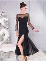 Style D206 Long Ruched Sweetheart Dress - Women's Dancewear  | Blue Moon Ballroom Dance Supply