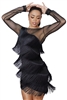 Dance America D2421 - Diagonal Fringe Latin Dress - Women's Dancewear  | Blue Moon Ballroom Dance Supply