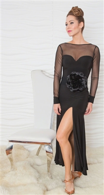 Style D806 - Long Sweetheart Dress - Dancewear On Sale | Blue Moon Ballroom Dance Supply