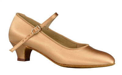 Style DA Logan Lt Tan Satin Children's Shoe - Shoes | Blue Moon Ballroom Dance Supply