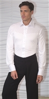Style MS19 Collared Stripe Inset Shirt - Men's Dancewear | Blue Moon Ballroom Dance Supply
