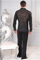 Style MS25 Soft Collared Embroidery Shirt - Men's Dancewear | Blue Moon Ballroom Dance Supply