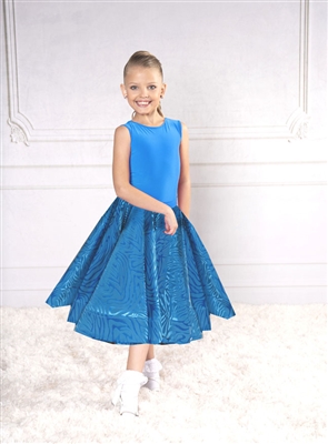 Style DA Girls Ballroom Dance Long Velvet Skirt for Dance | Blue Moon Ballroom Dance Supply