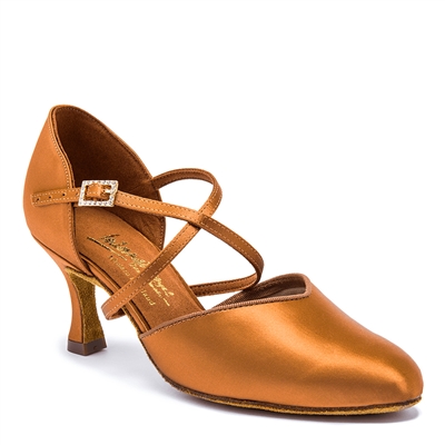 IDS American Smooth Tan Satin - Women's Dance Shoes | Blue Moon Ballroom Dance Supply