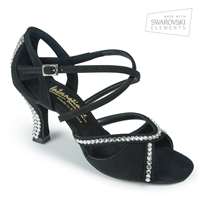 Style IDS Biana Crystal Black Nubuck - Women's Dance Shoes | Blue Moon Ballroom Dance Supply