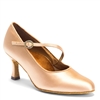 IDS ICS Round Toe Single Strap Peach Satin - Women's Dance Shoes | Blue Moon Ballroom Dance Supply