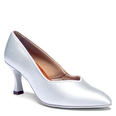 Style IDS ICS SuperStar White Satin - Women's Dance Shoes | Blue Moon Ballroom Dance Supply