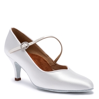 IDS ICS Vista Single Strap White Satin - Women's Dance Shoes | Blue Moon Ballroom Dance Supply