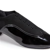 Style IDS Jones Black Suede & Black Patent - Men's Dance Shoes | Blue Moon Ballroom Dance Supply