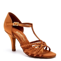 Style IDS Neeve Tan Satin - Women's Dance Shoes | Blue Moon Ballroom Dance Supply