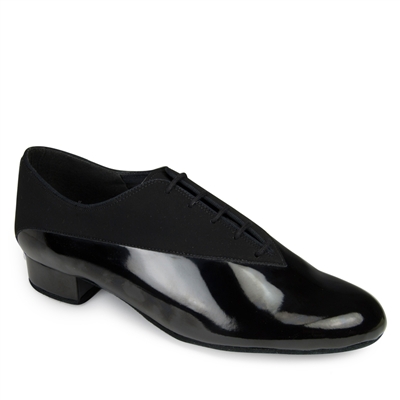Style IDS Pino Black Nubuck & Black Patent - Men's Dance Shoes | Blue Moon Ballroom Dance Supply