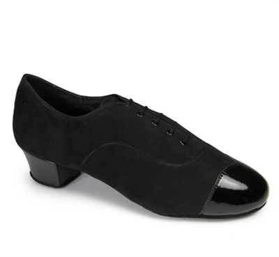 Style IDS Rumba Duo Black Suede & Black Patent - Men's Dance Shoes | Blue Moon Ballroom Dance Supply