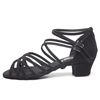 Style KS Flora Black Microsuede Dance Sandal - Women's Dance Shoes | Blue Moon Ballroom Dance Supply