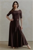 Miari Alexa Ballgown Chocolate Brown - Dancewear | Blue Moon Ballroom Dance Supply