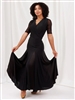 Miari Alexa Ballroom Skirt Black Satin| Blue Moon Ballroom Dance Supply