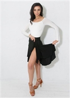 Style Bree Black Wrap Skirt - Women's Dancewear | Blue Moon Ballroom Dance Supply