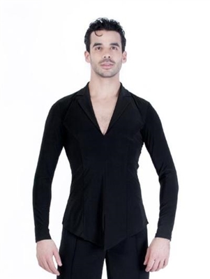 Style Brayden Black Latin Shirt - Men's Dancewear | Blue Moon Ballroom Dance Supply