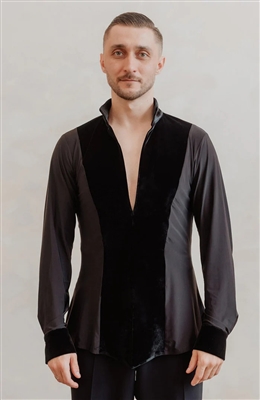 Miari Dante Black Tunic - Men's Dancewear | Blue Moon Ballroom Dance Supply
