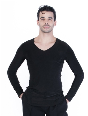 Style Jay V-Neck Long Sleeve Shirt - Men's Dancewear | Blue Moon Ballroom Dance Supply