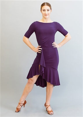 Style Miari Kaia Plum Short Latin Dress - Women's Dancewear | Blue Moon Ballroom Dance Supply