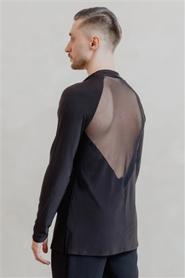 Miari Mateo Latin Shirt Black - Men's Dancewear | Blue Moon Ballroom Dance Supply