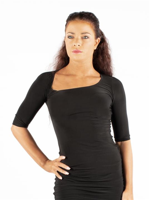 Style Rue Short Sleeve Black Top - Dancewear | Blue Moon Ballroom Dance Supply