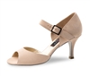 NE Berenice Glitter Beige Suede 7cm heel - Dance Shoes | Blue Moon Ballroom Dance Supply