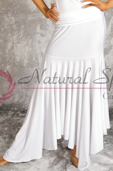 Fhxr White Elegant Modern Dance Skirt National Standard Dress Single Strap  Long Sleeve Ballroom Dresses For Women (Color : White, Size : S) :  Amazon.co.uk: Fashion