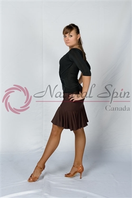 Style NS L017-3 Brown Latin Skirt - Women's Dancewear | Blue Moon Ballroom Dance Supply