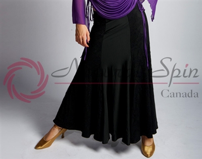 Style NS Basic Black Ballroom Skirt | Blue Moon Ballroom Dance Supply