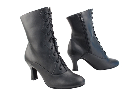 NVSC Can Can Black Leather Dance Boot - Dance Boot | Blue Moon Ballroom Dance Supply