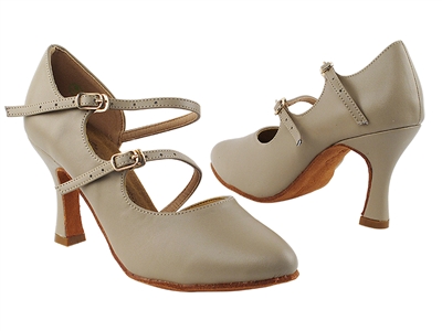 Style PP201 Beige Faux Leather Vegan - Ladies Dance Shoes | Blue Moon Ballroom Dance Supply