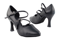 Style PP201 Black Faux Leather Vegan - Ladies Dance Shoes | Blue Moon Ballroom Dance Supply