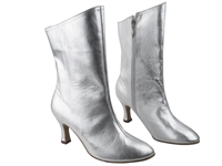 Style PP205A Silver Leather Ankle Boot - Dance Footwear | Blue Moon Ballroom Dance Supply