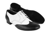 Style PP301 Black Leather & White Leather - Men's Dance Shoes | Blue Moon Ballroom Dance Supply