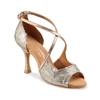 Rummos R545 Glitter Platinum Latin Shoe - Women's Dance Shoes | Blue Moon Ballroom Dance Supply