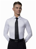 RS Atelier Daniele Mens Stretch Bodyshirt White - Men's Dancewear | Blue Moon Ballroom Dance Supply