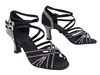 Style S1006CC Crystal Black Satin - Women's Dance Shoes | Blue Moon Ballroom Dance Supply
