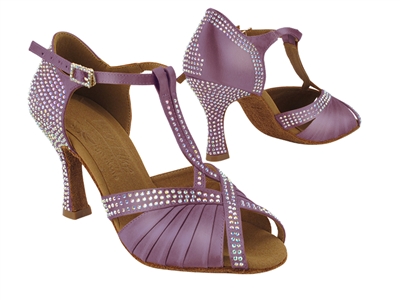 Style S1010CC Crystal Lavender Satin - Women's Dance Shoes | Blue Moon Ballroom Dance Supply