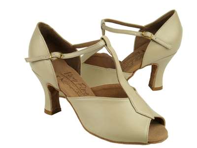 Style S2802 Beige Leather - Ladies Dance Shoes | Blue Moon Ballroom Dance Supply
