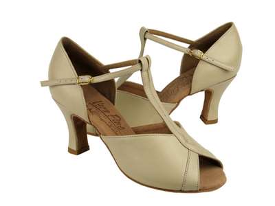 Style S2804 Beige Leather - Ladies Dance Shoes | Blue Moon Ballroom Dance Supply