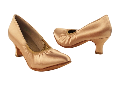 VF S9107 Tan Satin - Ladies Dance Shoes | Blue Moon Ballroom Dance Supply