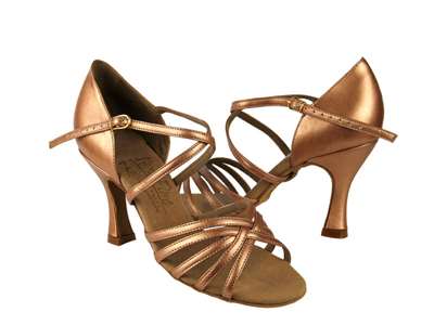 Style S9216 Copper Nude Leather - Ladies Dance Shoes | Blue Moon Ballroom Dance Supply