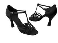 Style S92304 Black Satin 2" heel - Ladies Dance Shoes | Blue Moon Ballroom Dance Supply