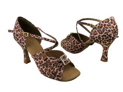 Style S92307 Leopard Satin - Ladies Dance Shoes | Blue Moon Ballroom Dance Supply