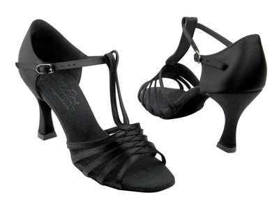 Style S92319 Black Satin - Ladies Dance Shoes | Blue Moon Ballroom Dance Supply